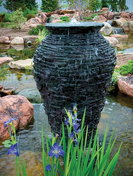 Aquascape Fountains & Pond Decor Small Aquascape Stacked Slate Urn - Small & Medium